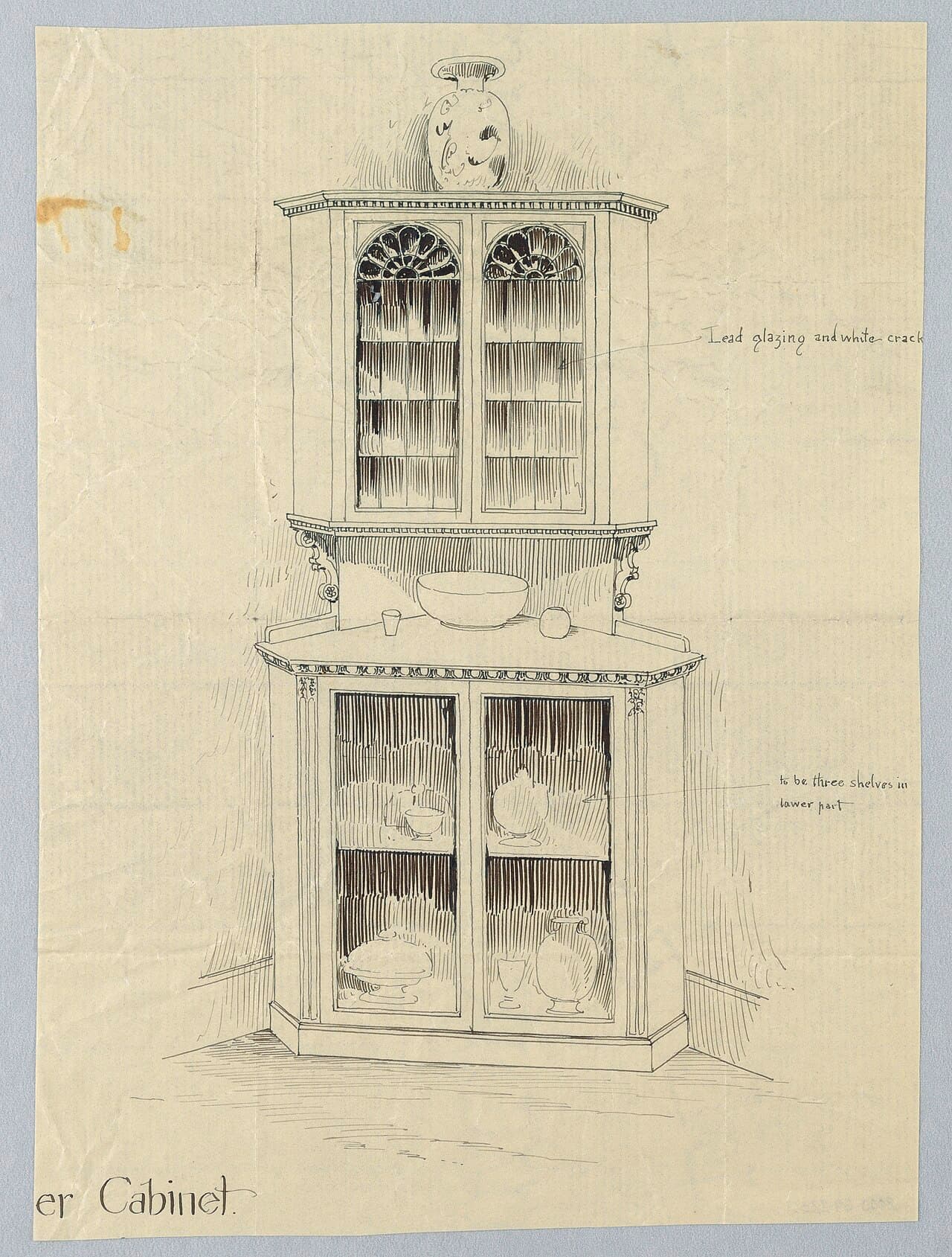 Black Arched Cabinet